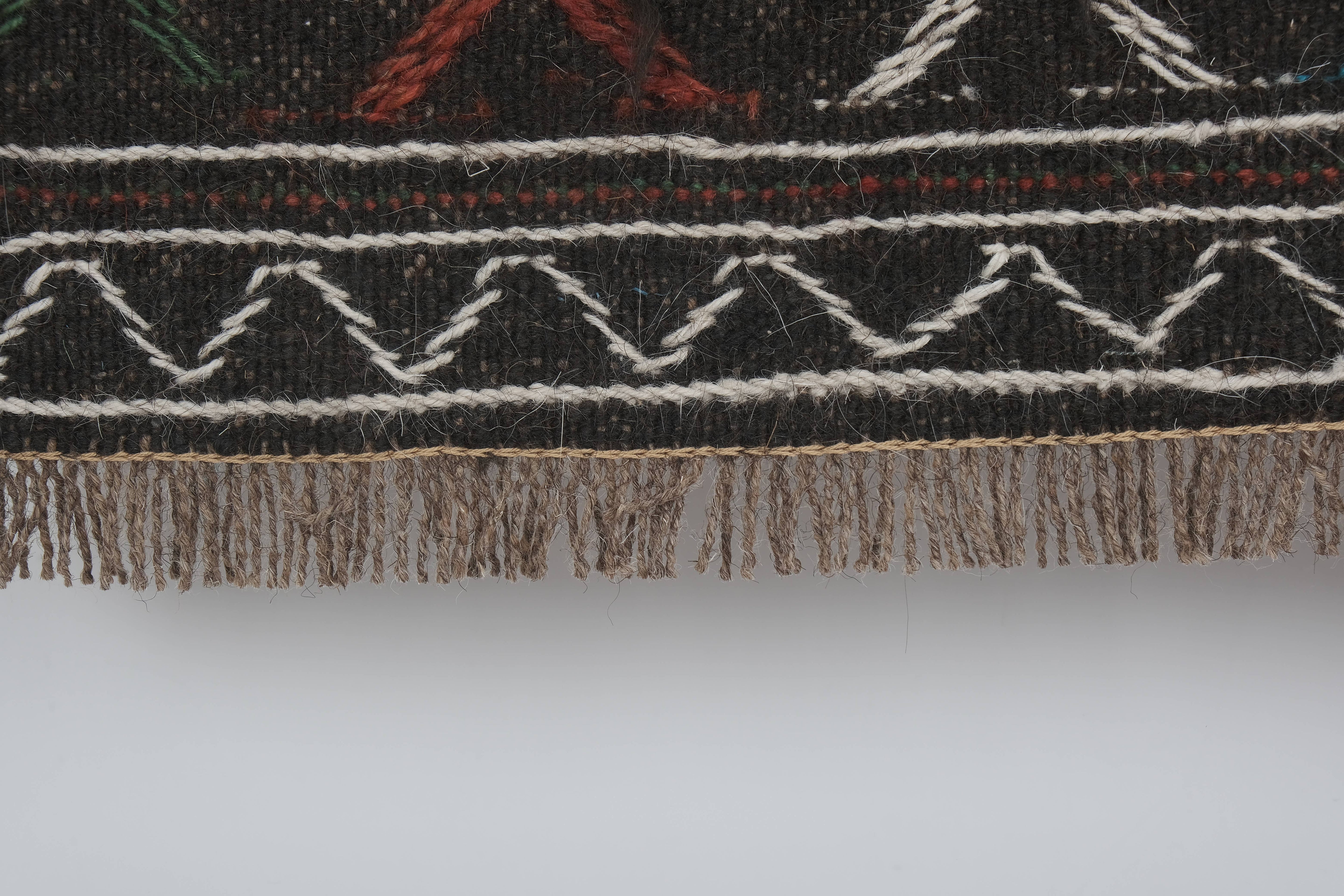 Vintage Turkish Soumac Kilim Rug 3'8'' x 6'3''