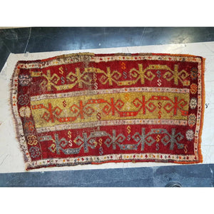 Vintage Oushak Yastik Rug 22'' x 39''