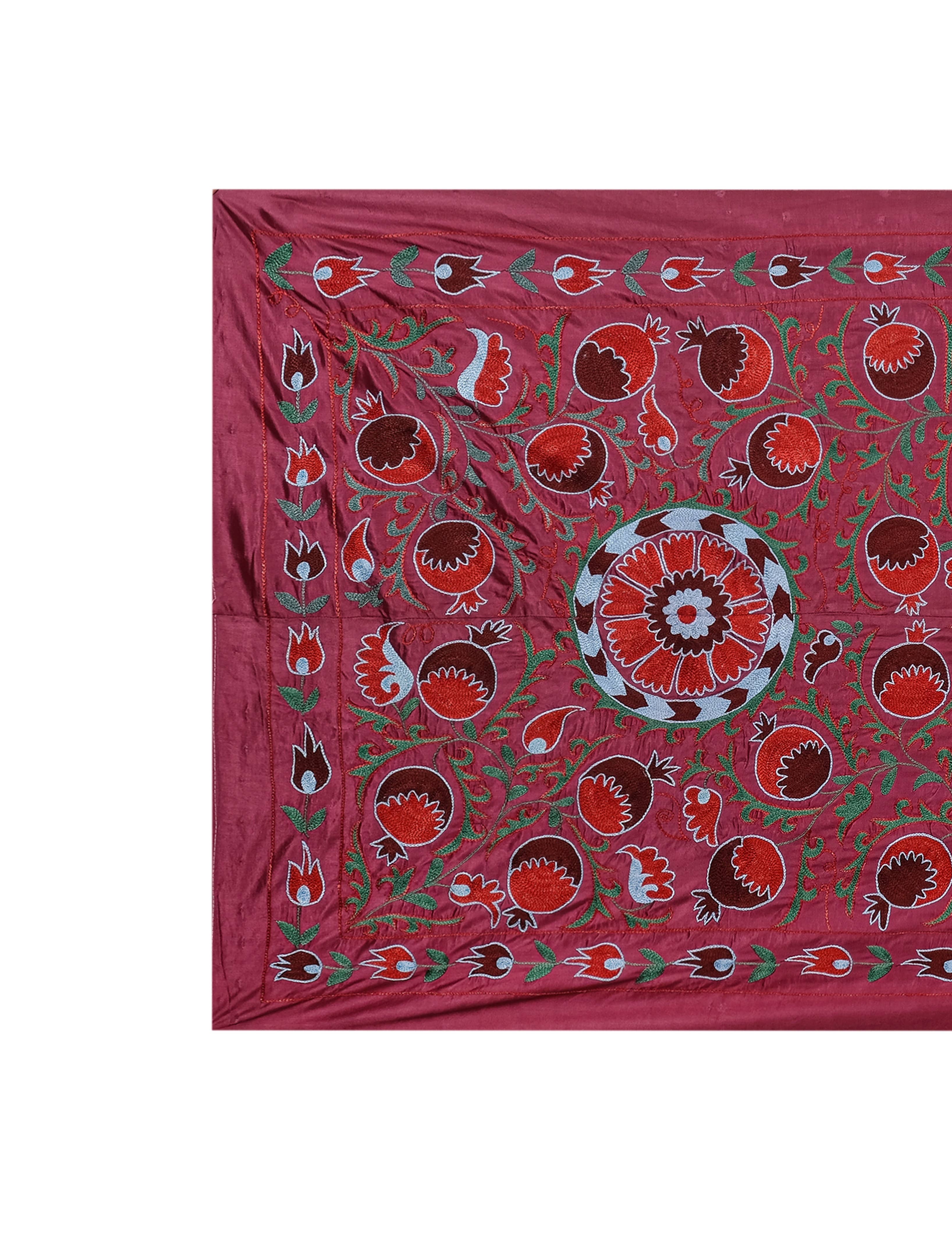 Silk Suzani Table Runner | 3'1'' x 6'5''