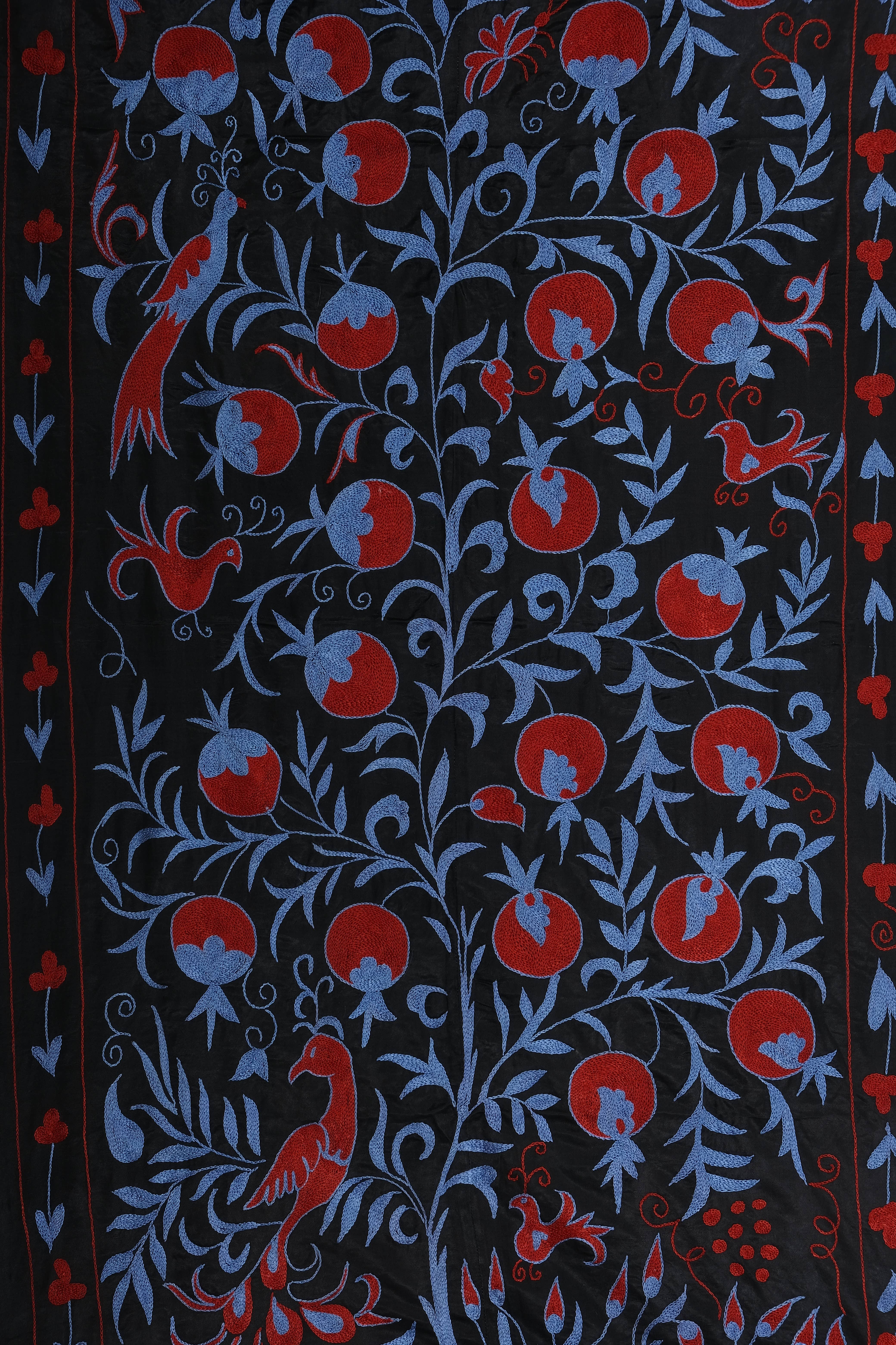 Silk Suzani Wall Hanging & Bedspread 3'4'' x 6'2''