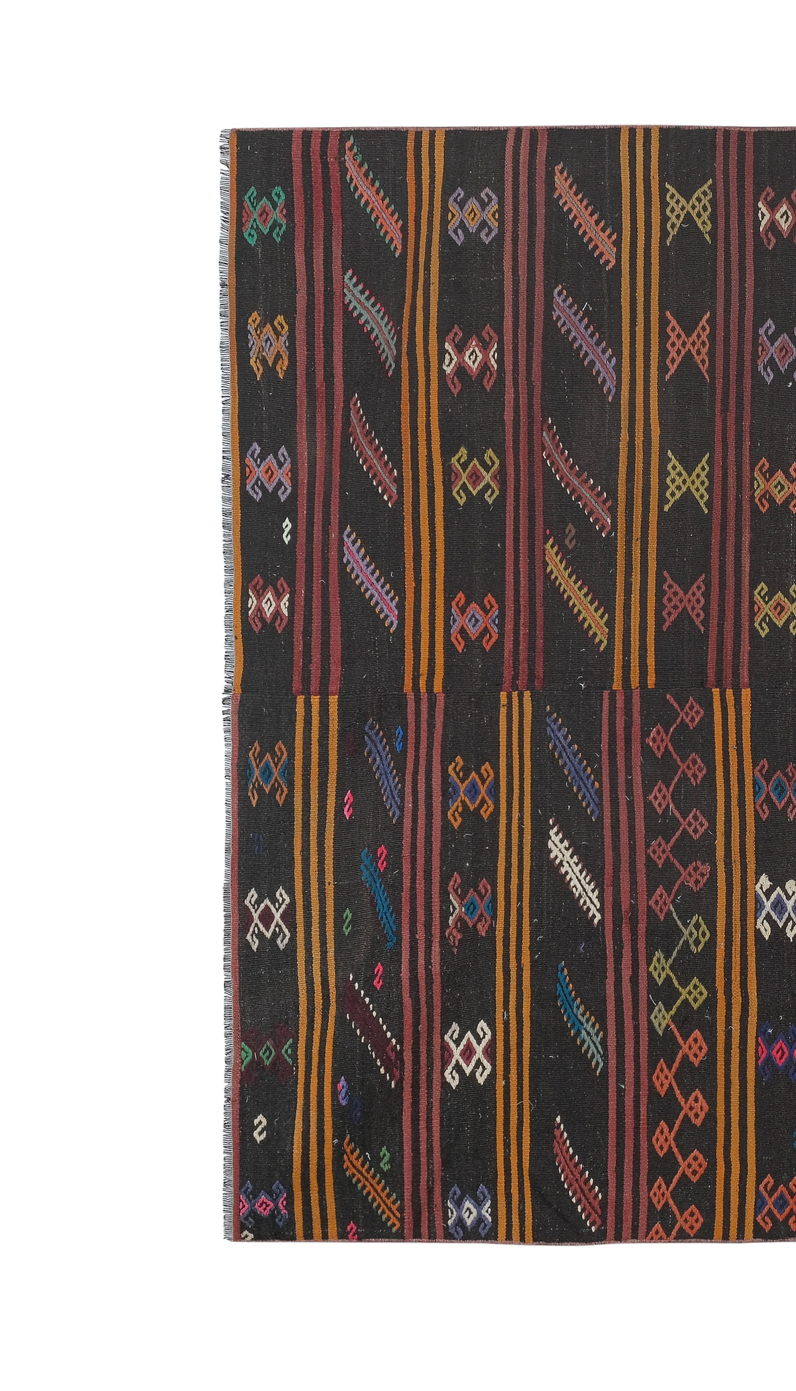 Vintage Turkish Kilim Rug 7'7'' x 9'2''