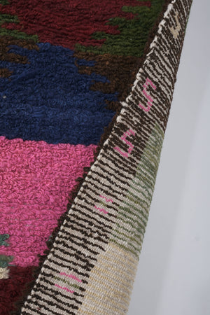 Vintage Turkish Shaggy Tulu Rug 45'' x 55''