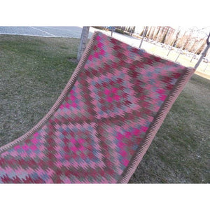 Vintage Caucasian Kilim Runner 3'11'' x 9'6''