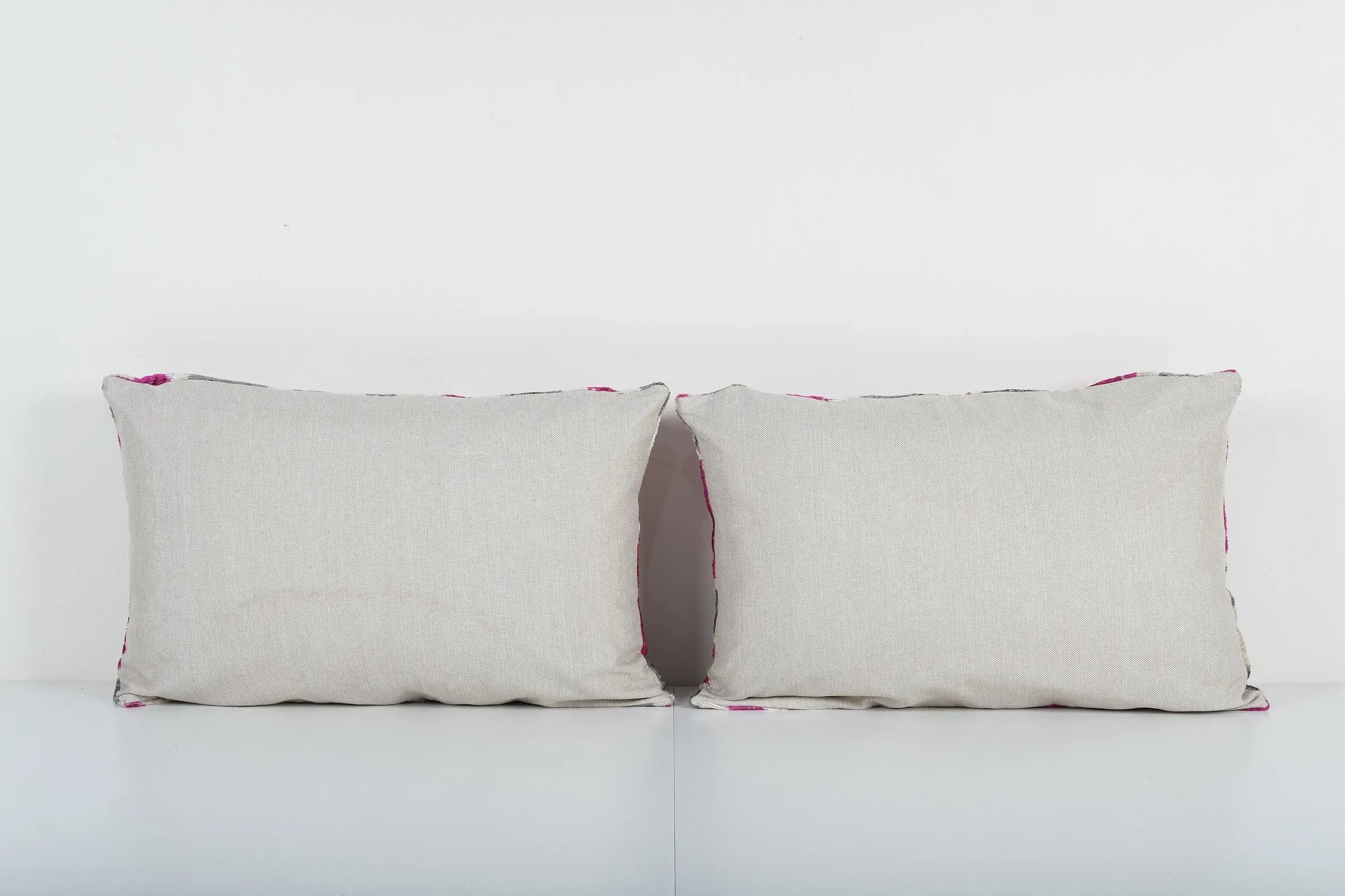 Silk Ikat Velvet Pillow Cover Set of 2 | 15'' x 23''