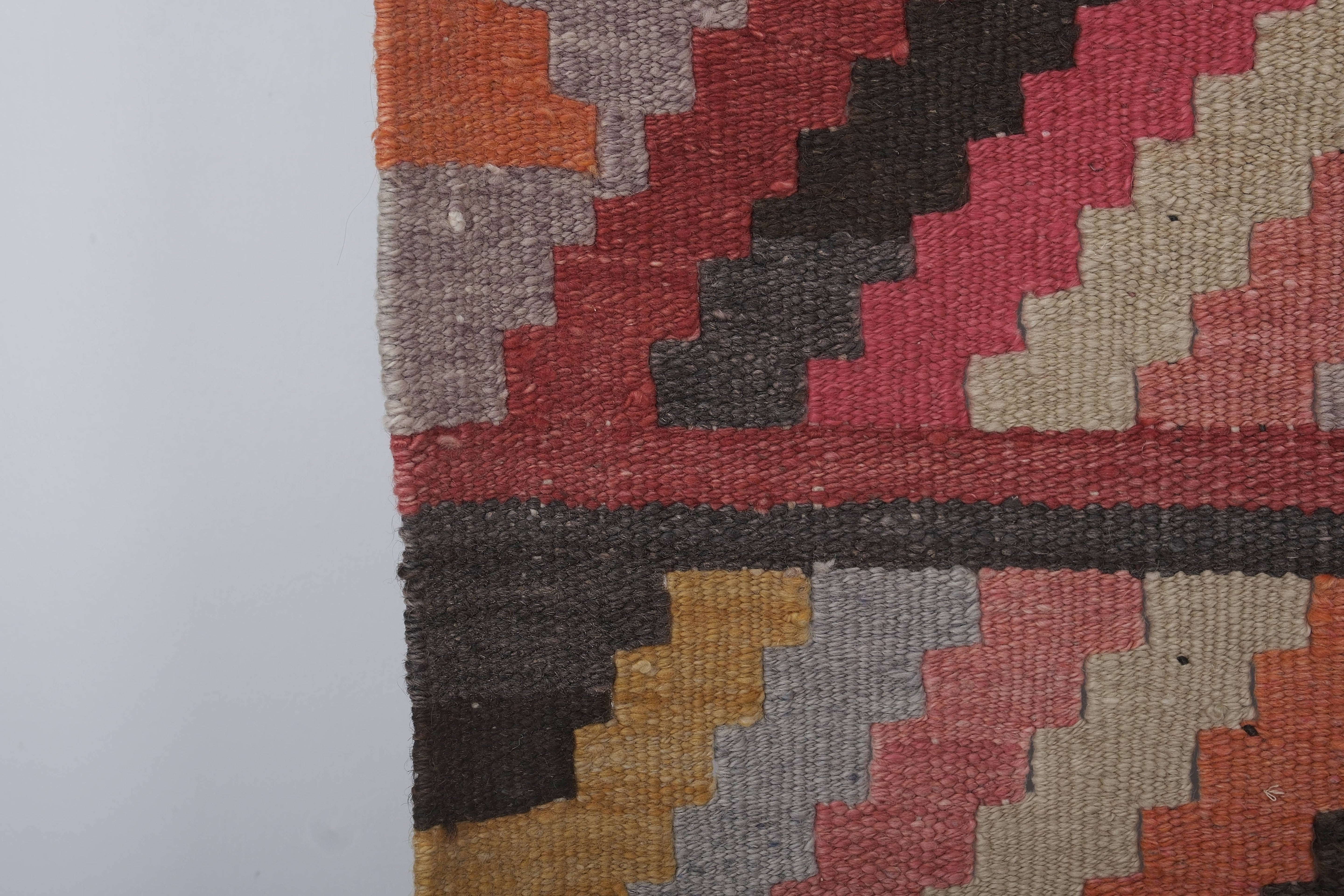 Vintage Turkish Kilim Runner 2'6'' x 11'9''