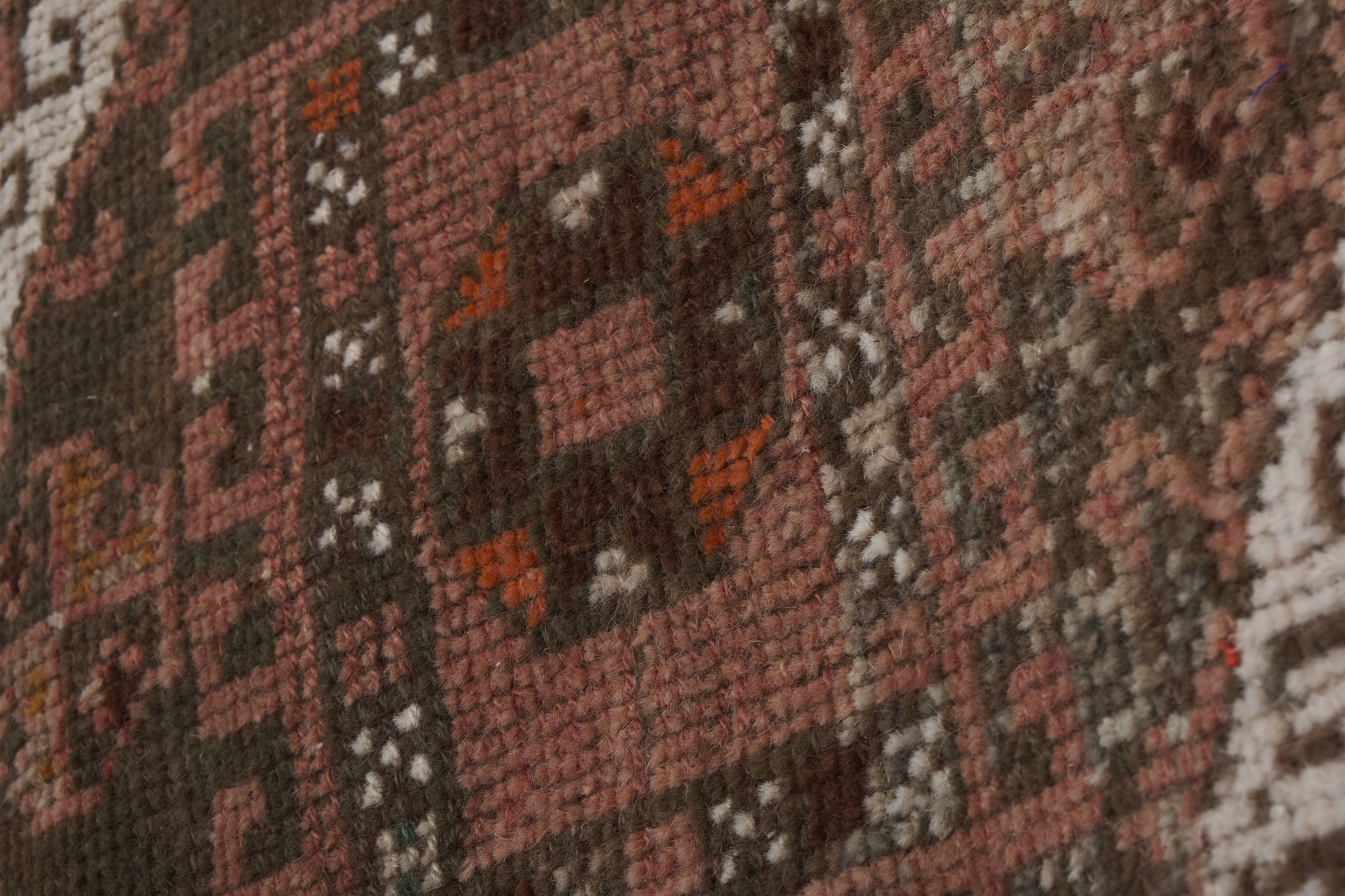 Vintage Kurdish Runner Rug 4'4'' x 8'7''