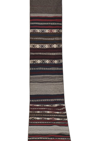 Vintage Turkish Kilim Runner 2'1'' x 17'10''