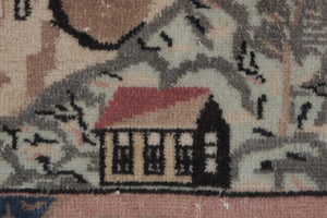 Vintage Turkish Rug 4'3'' x 5'1''