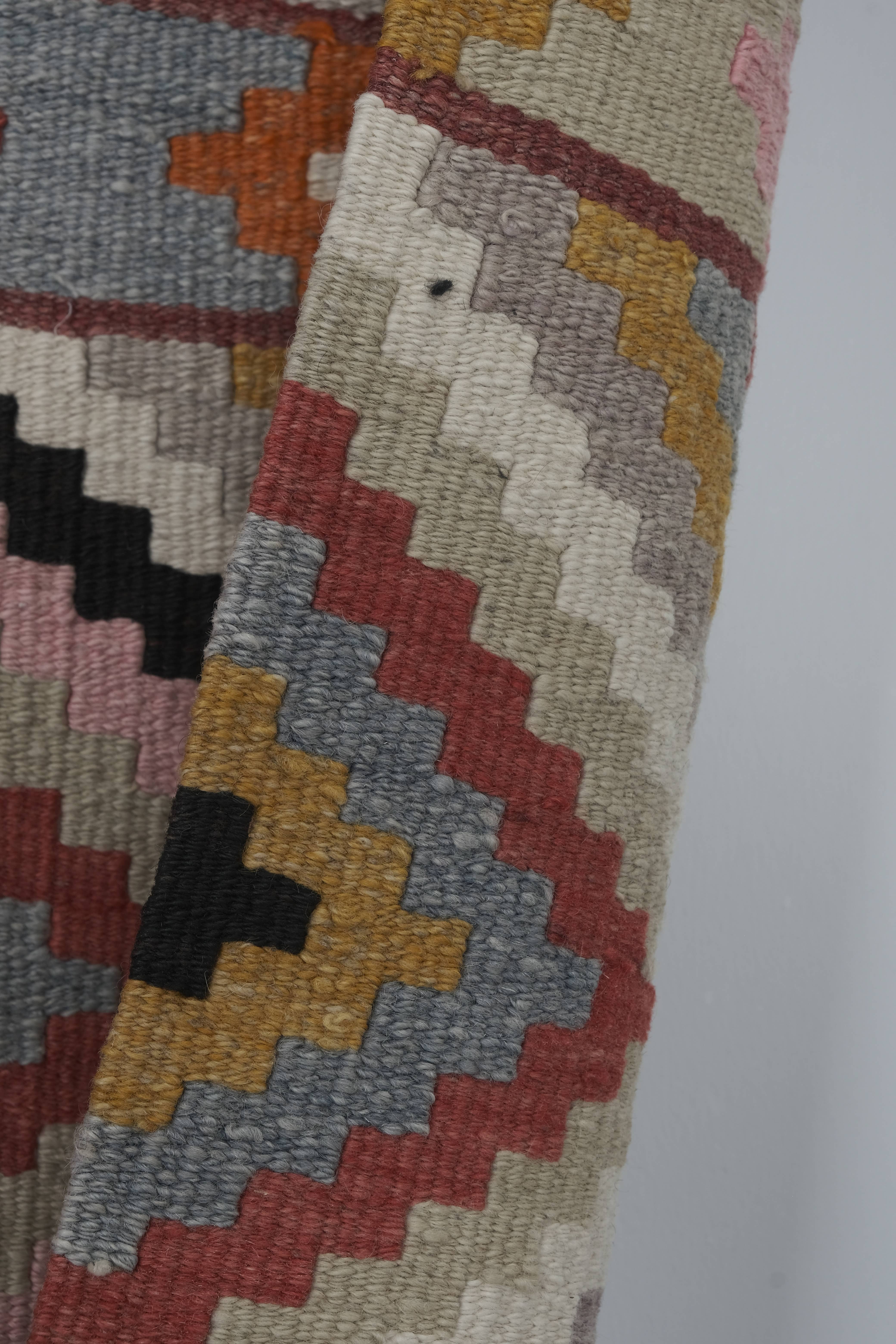 Vintage Turkish Kilim Runner 2'7'' x 14'8''