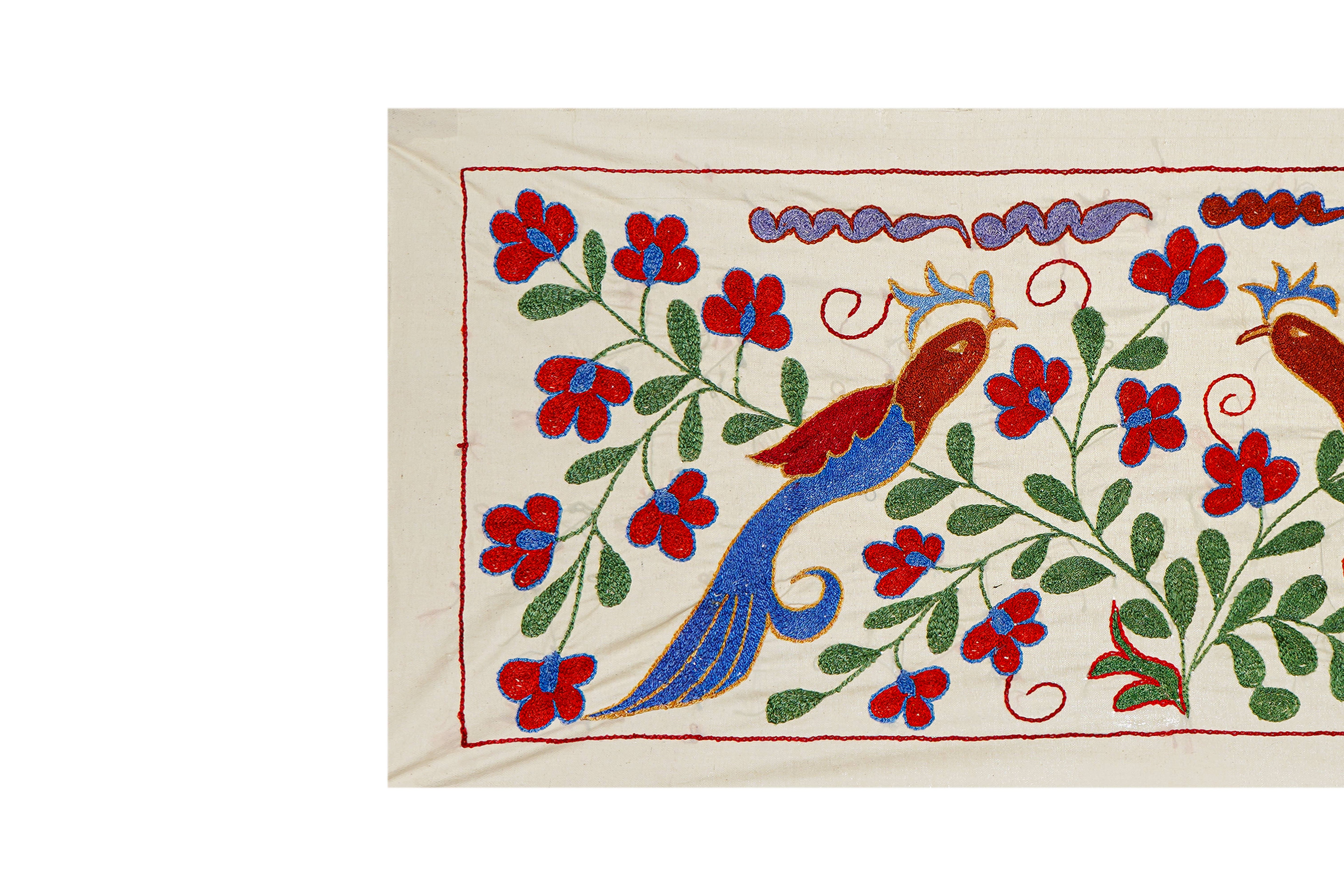 Bird Suzani Table Runner | 17'' x 38''