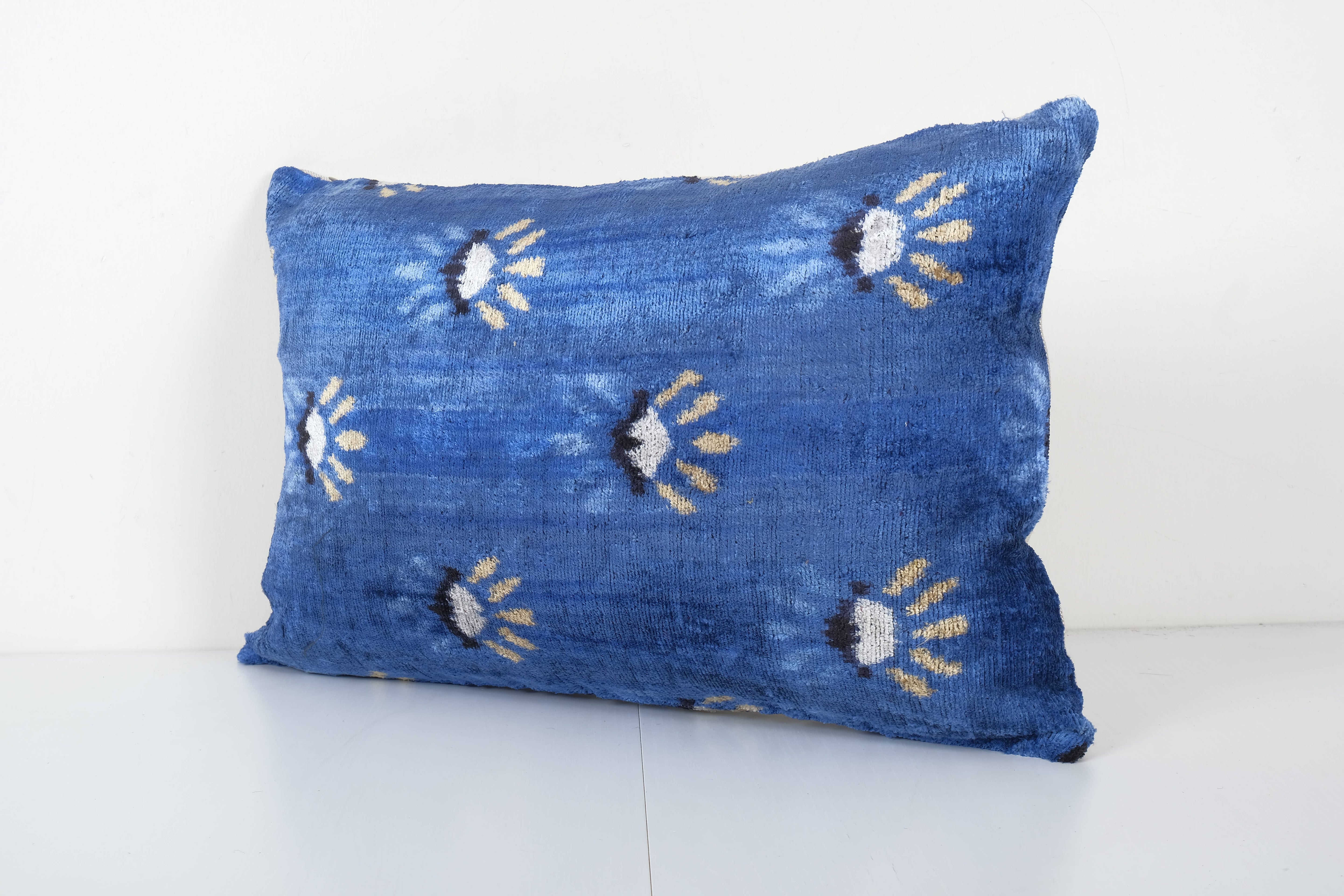 Silk Ikat Velvet Pillow Cover | 16'' x 24''