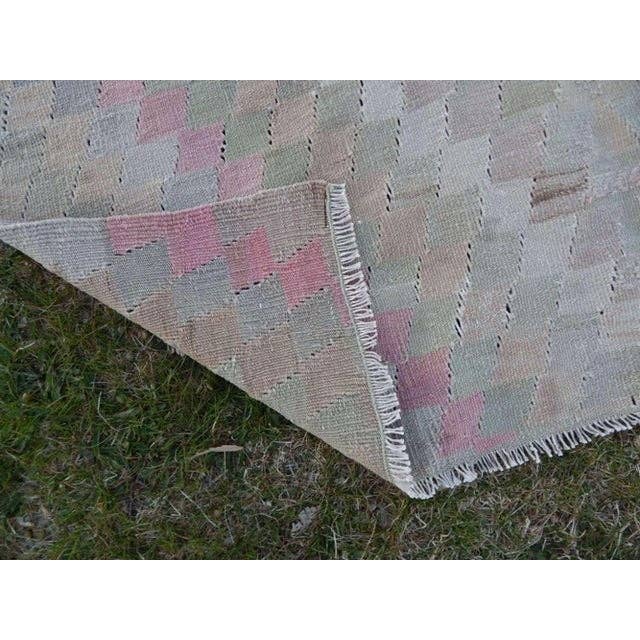 Vintage Turkish Kilim Runner 4'1'' x 9'10''