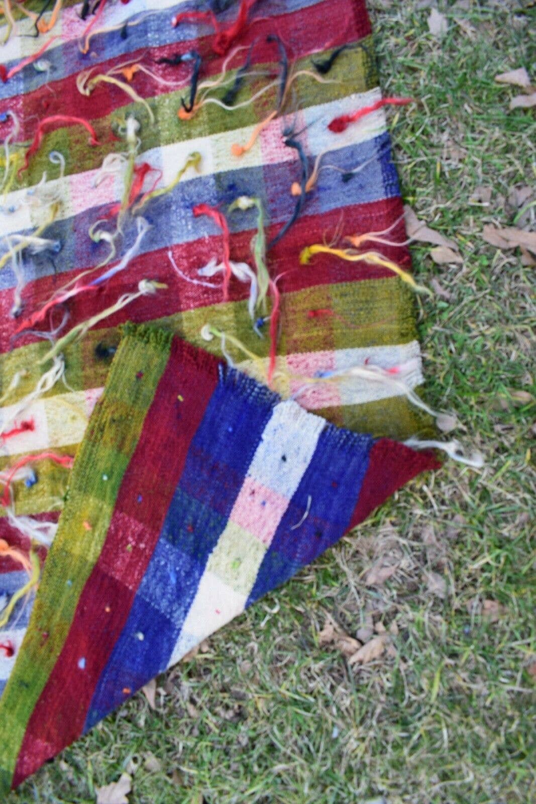 Vintage Turkish Shaggy Tulu Rug 4'3'' x 4'11''