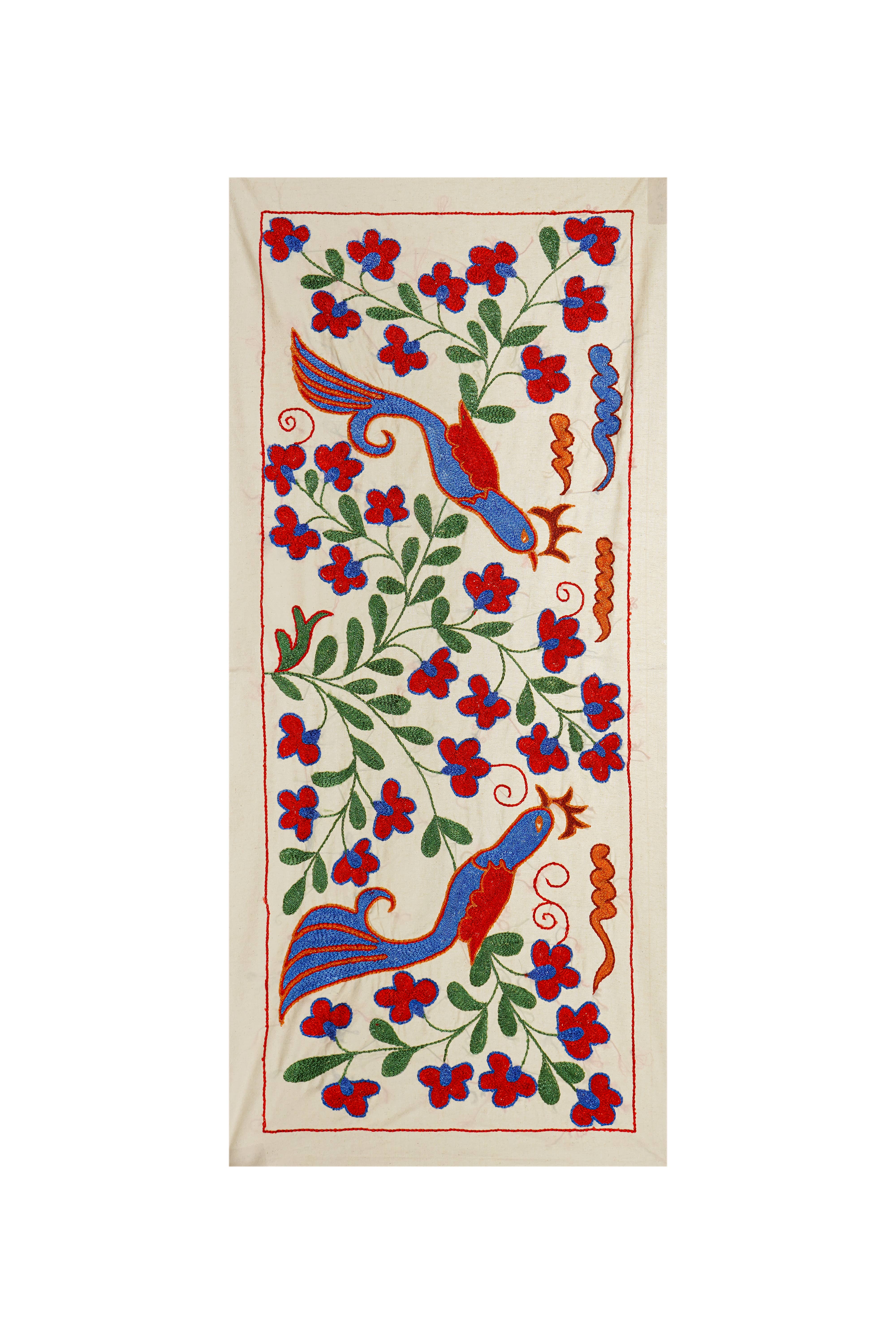 Bird Suzani Table Runner | 17'' x 37''