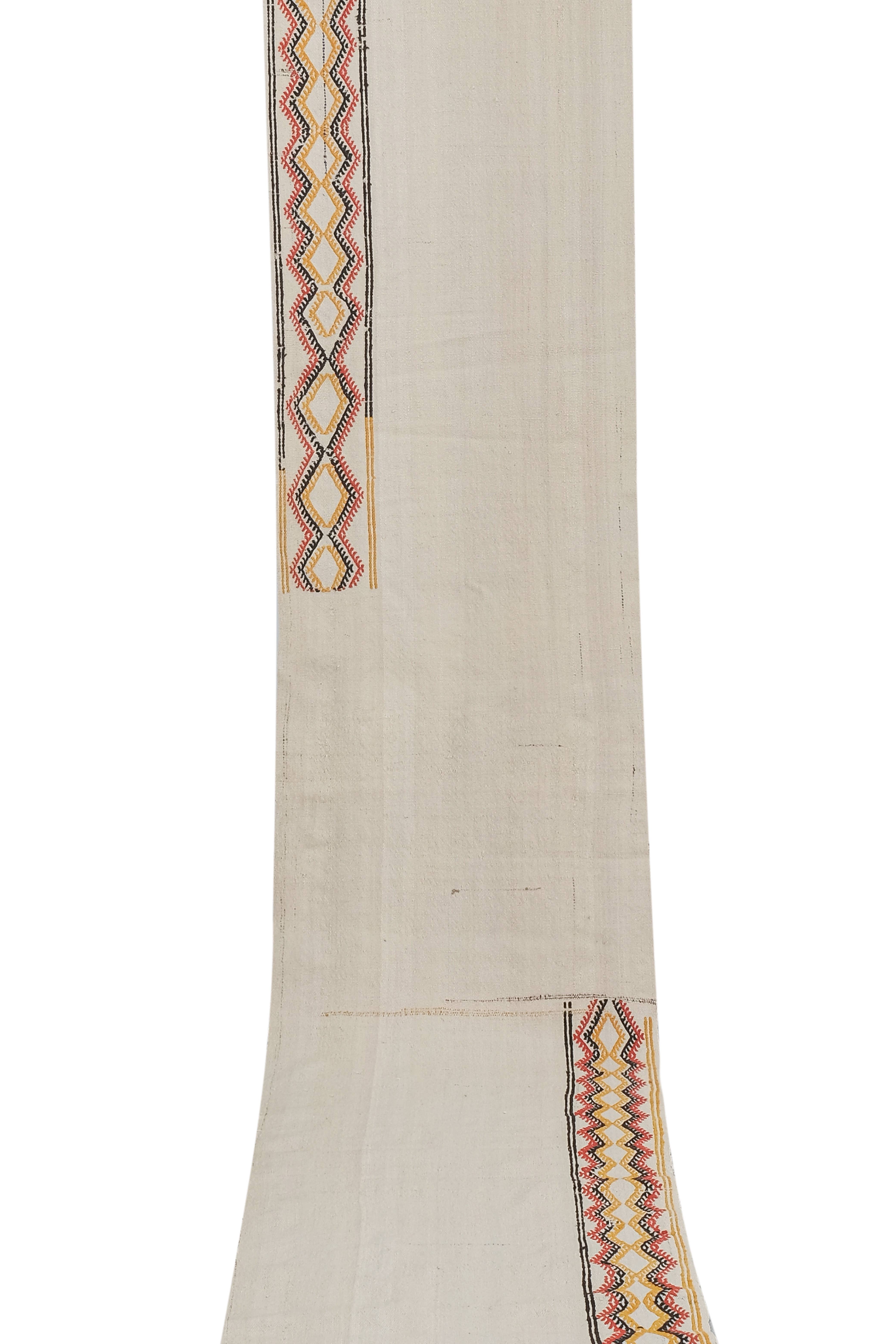 Vintage Turkish Kilim Runner 2'1'' x 15'2''