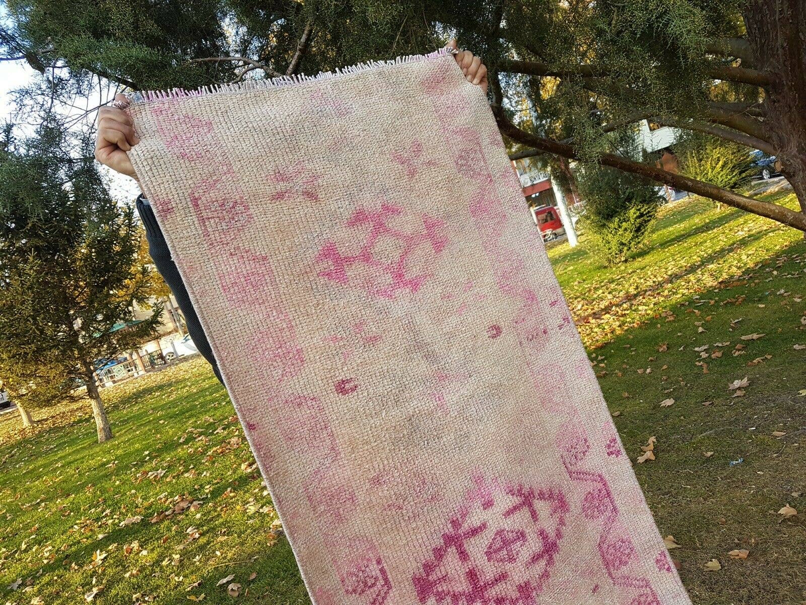 Vintage Kurdish Oushak Runner 2'4'' x 11'1''