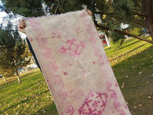 Vintage Kurdish Oushak Runner 2'4'' x 11'1''