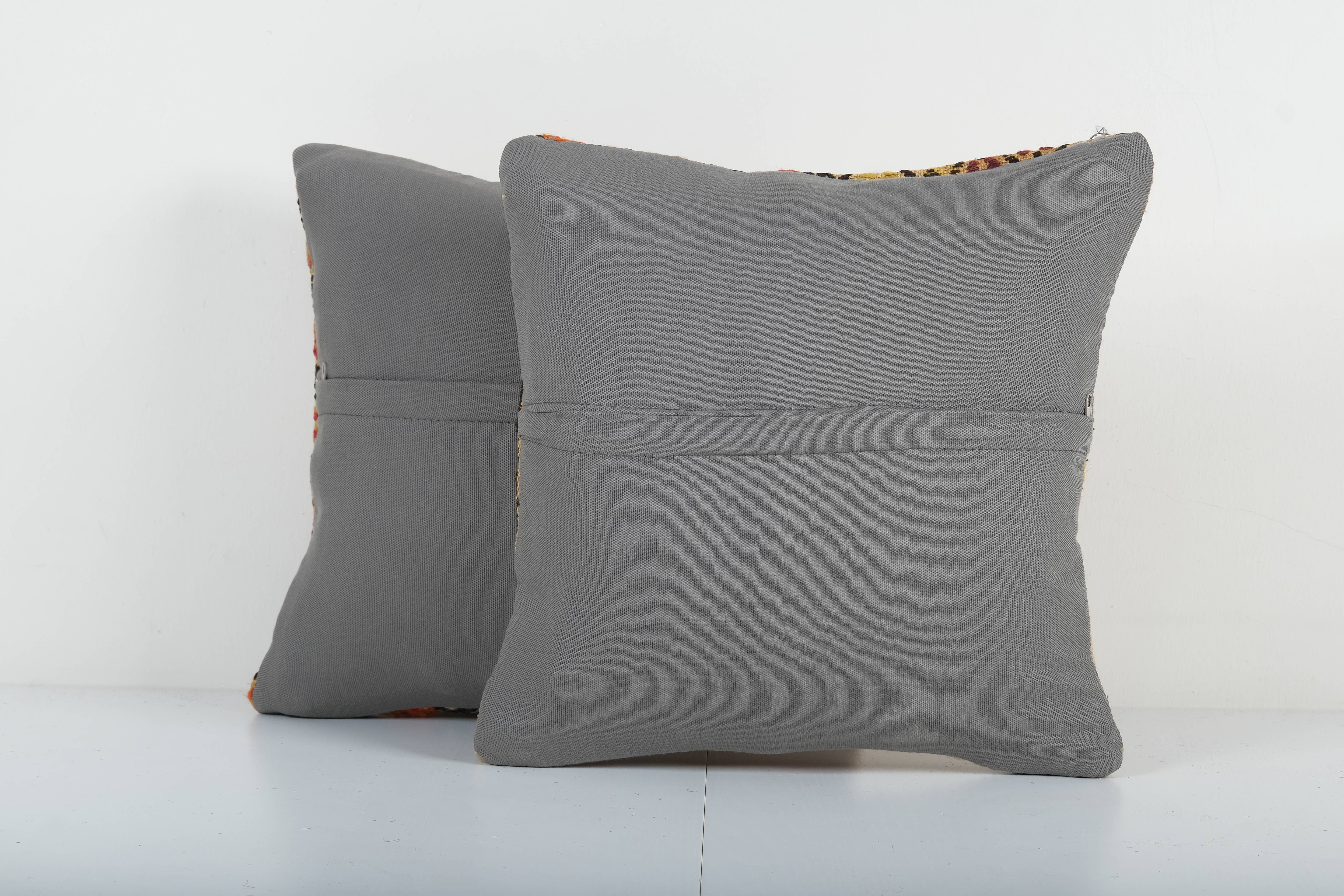 Kilim Pillow Cover Set of 2 | 16'' x 16''