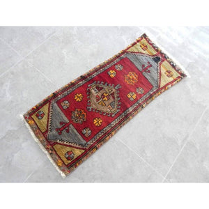Vintage Oushak Rug 18'' x 43''