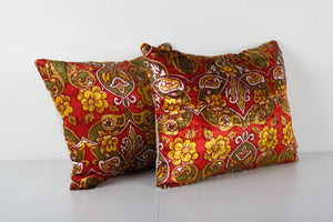 Silk Ikat Velvet Pillow Cover Set of 2 | 18'' x 22''