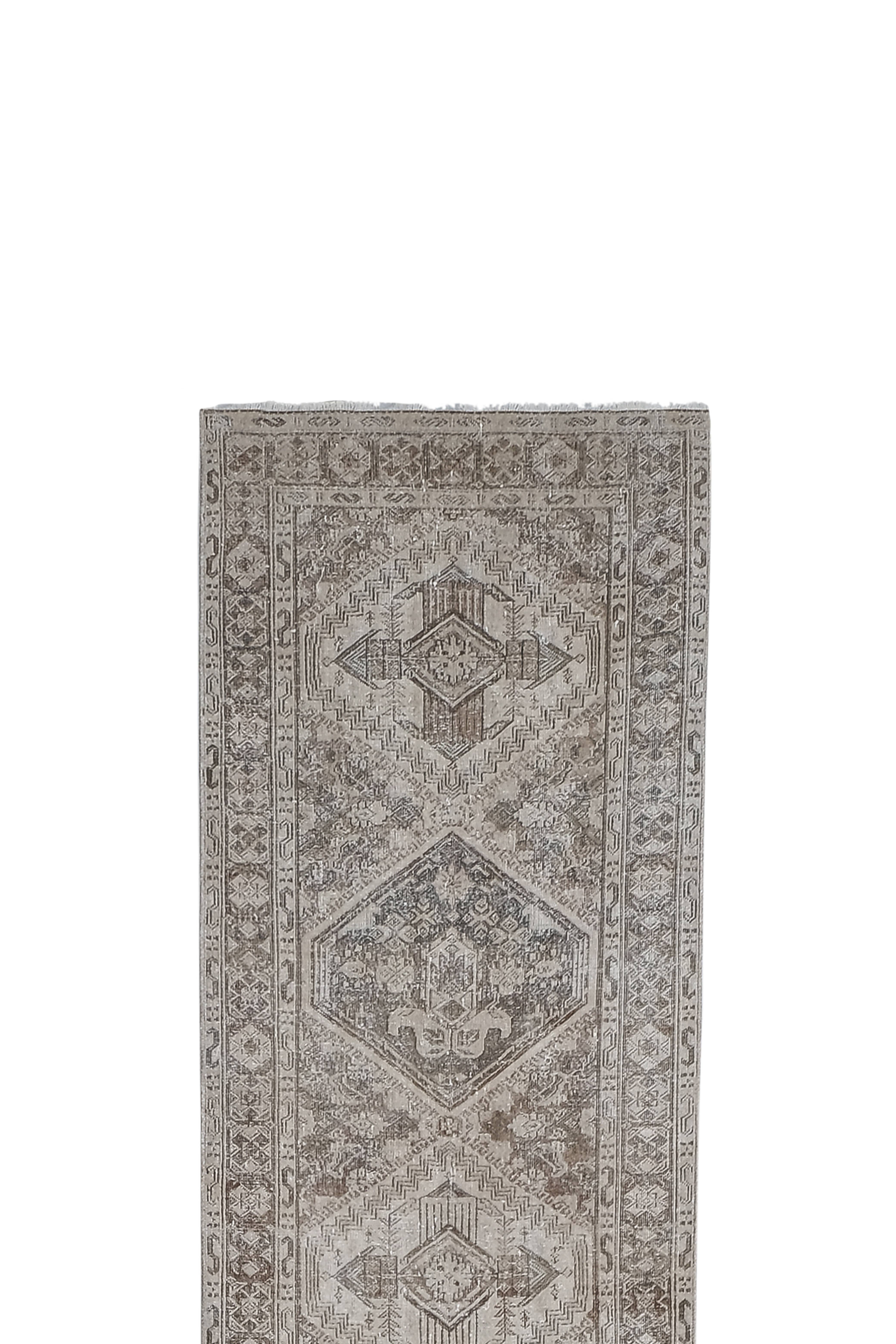 Vintage Turkish Runner Rug 2'6'' x 14'1''
