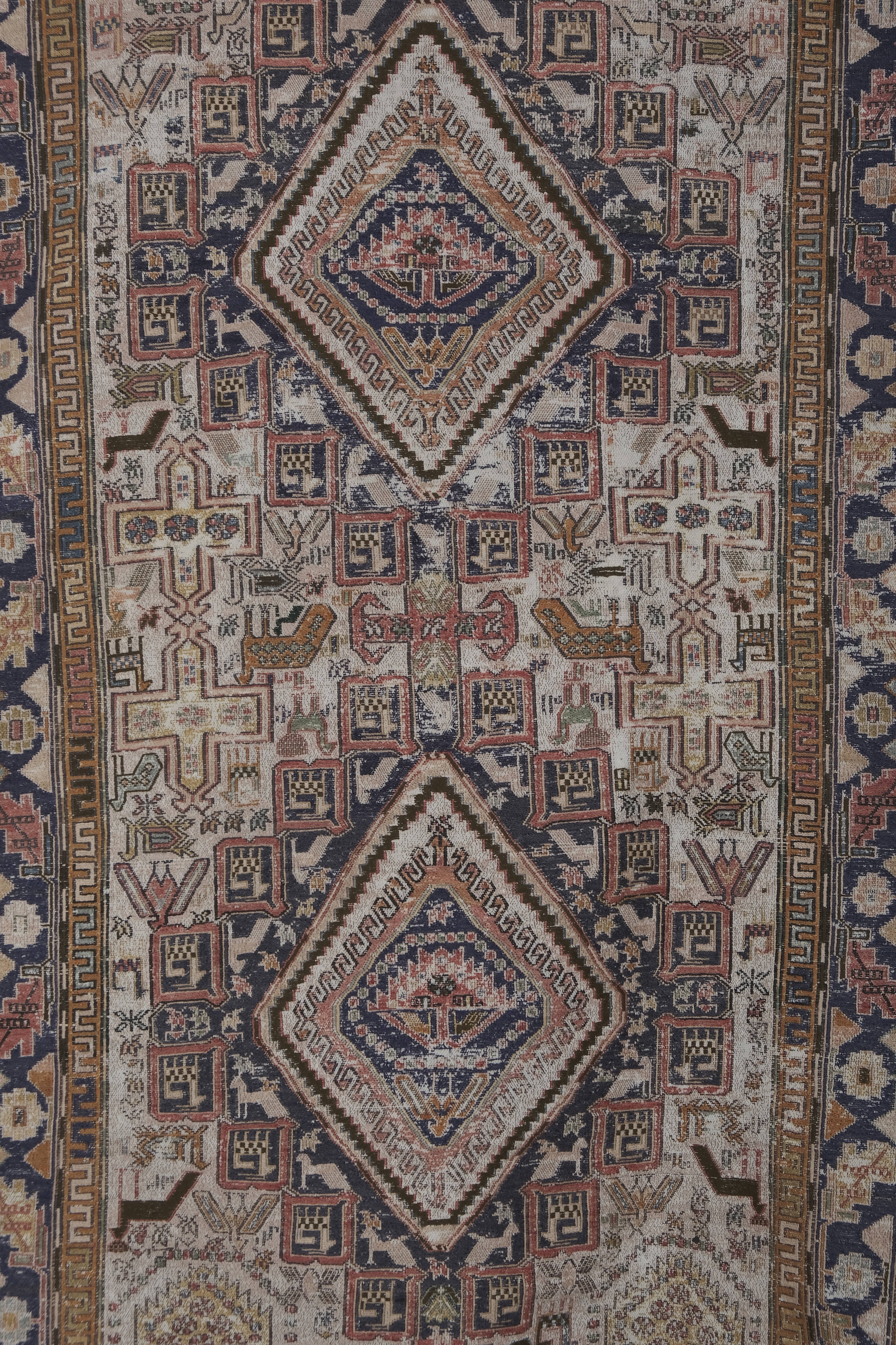 Vintage Turkish Soumac Kilim Rug 3'8'' x 6'8''