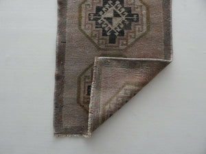 Vintage Turkish Konya Rug 17'' x 35''