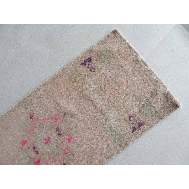 Vintage Oushak Rug 18'' x 43''