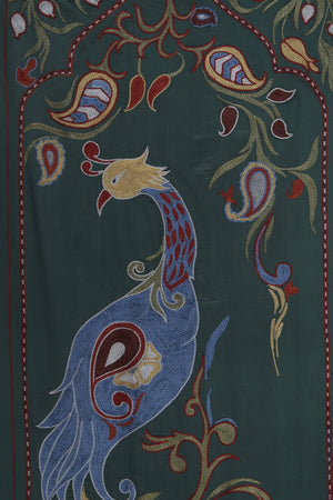 Peacock Suzani Wall Hanging & Bedspread | 1'9'' x 6'