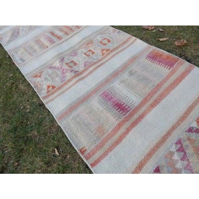 Vintage Turkish Kilim Runner 2'6'' x 9'6''