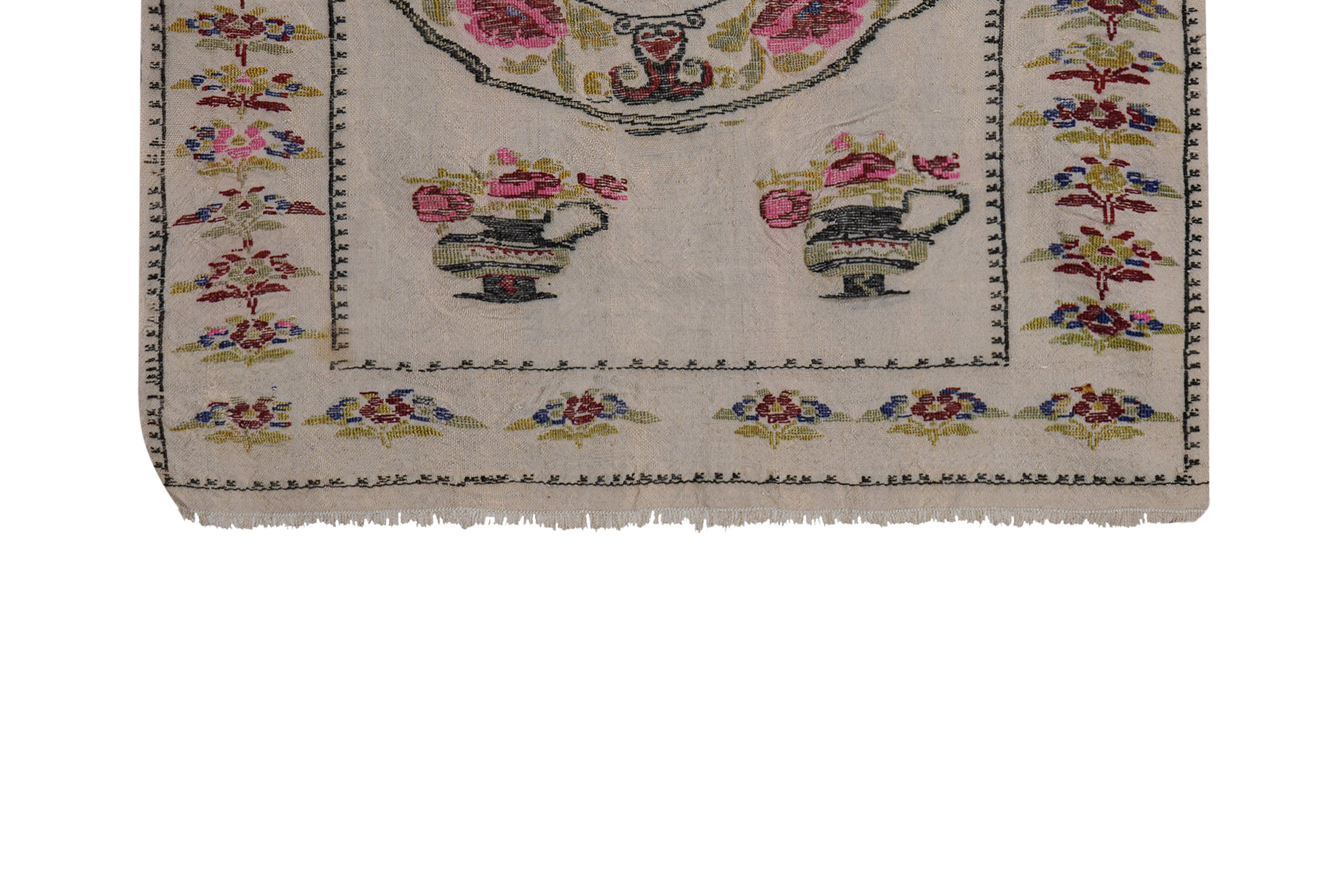 Vintage Turkish Kilim Rug 33'' x 40''