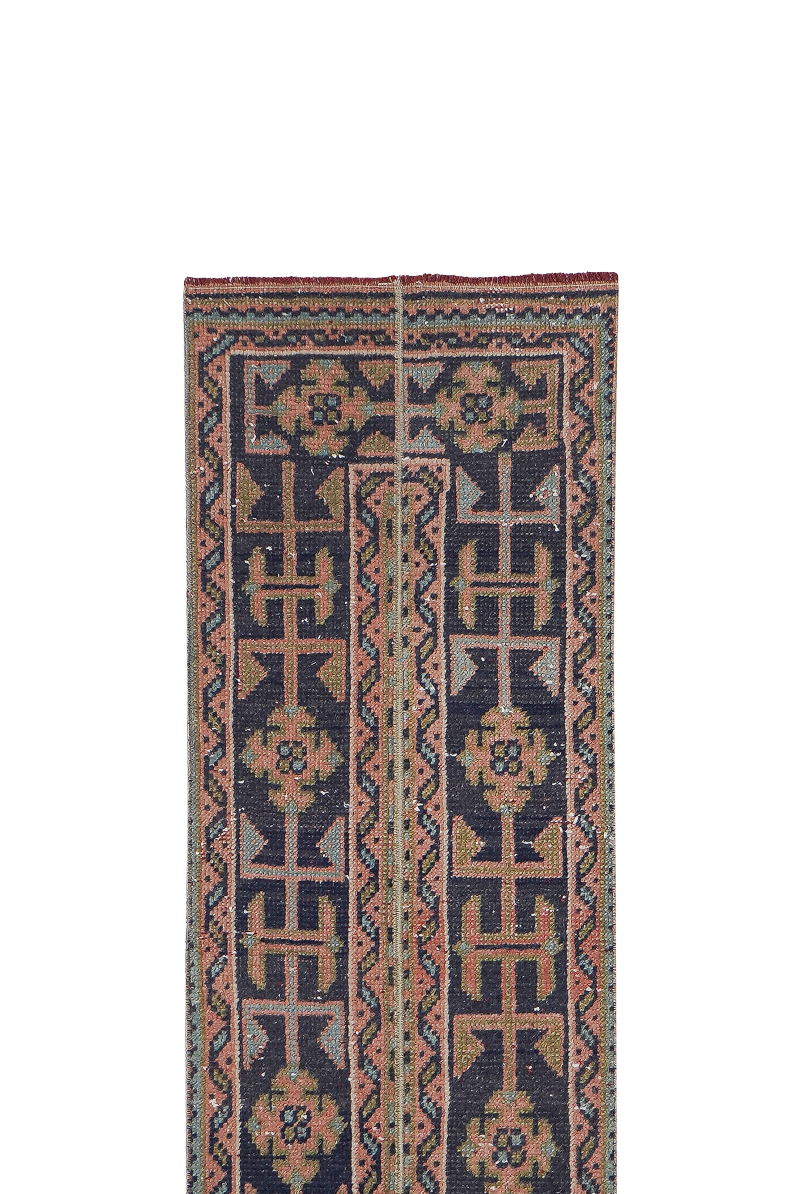 Vintage Turkish Karapinar Runner Rug 1'6'' x 19'8''