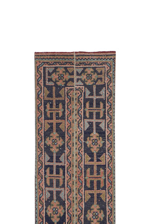 Vintage Turkish Karapinar Runner Rug 1'6'' x 19'8''