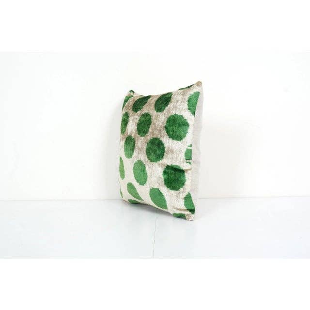 Silk Ikat Velvet Pillow Cover | 14'' x 14''