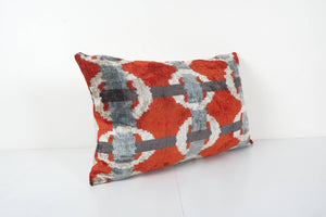 Silk Ikat Velvet Pillow Cover | 16'' x 26''