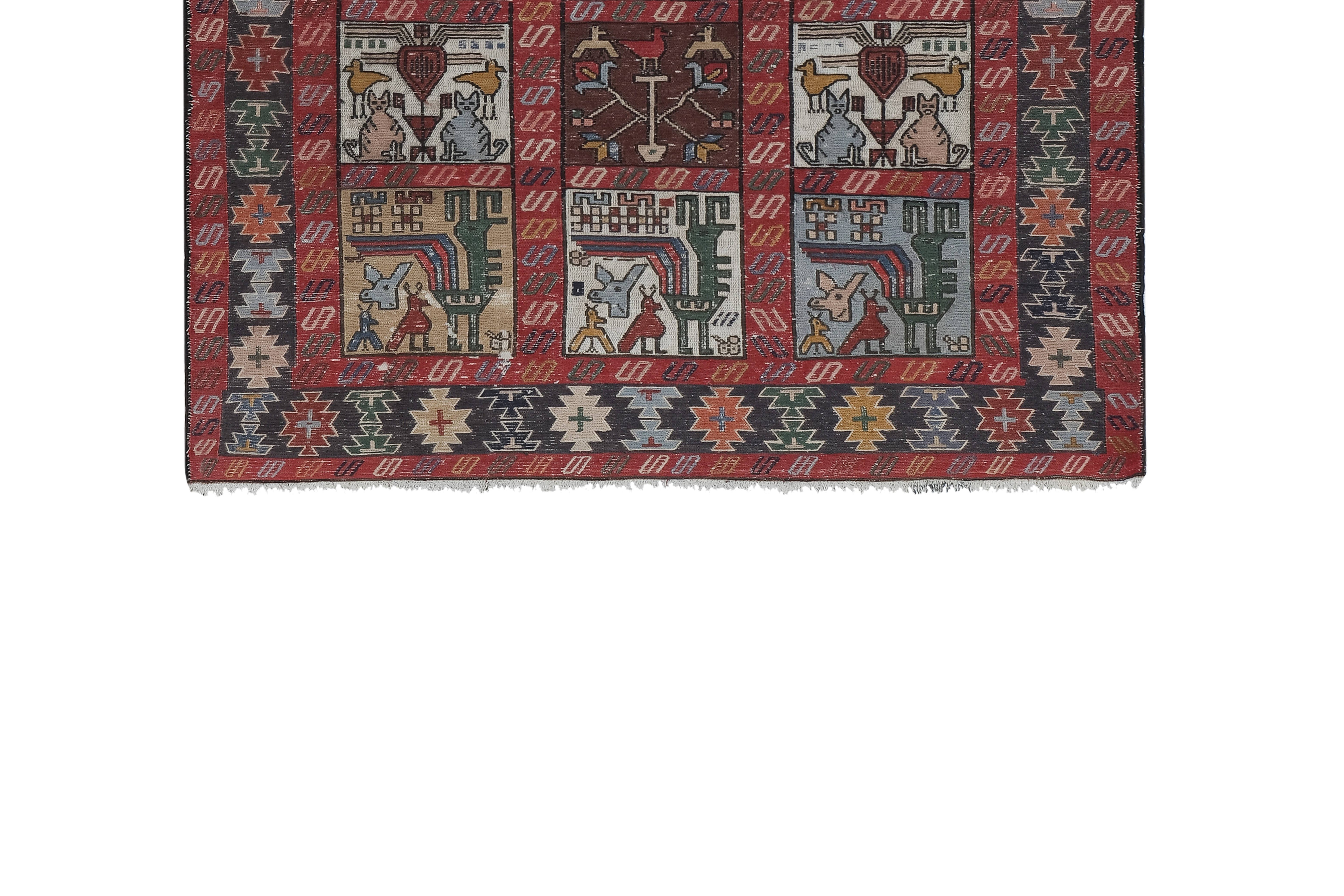 Vintage Turkish Soumac Rug 3'11'' x 6'1''