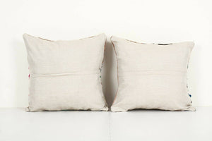 Kilim Patchwork Pillow Cover Set of 2 | 18'' x 18''
