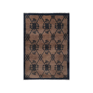 Vintage Turkish Shaggy Rug 3'9'' x 5'4''