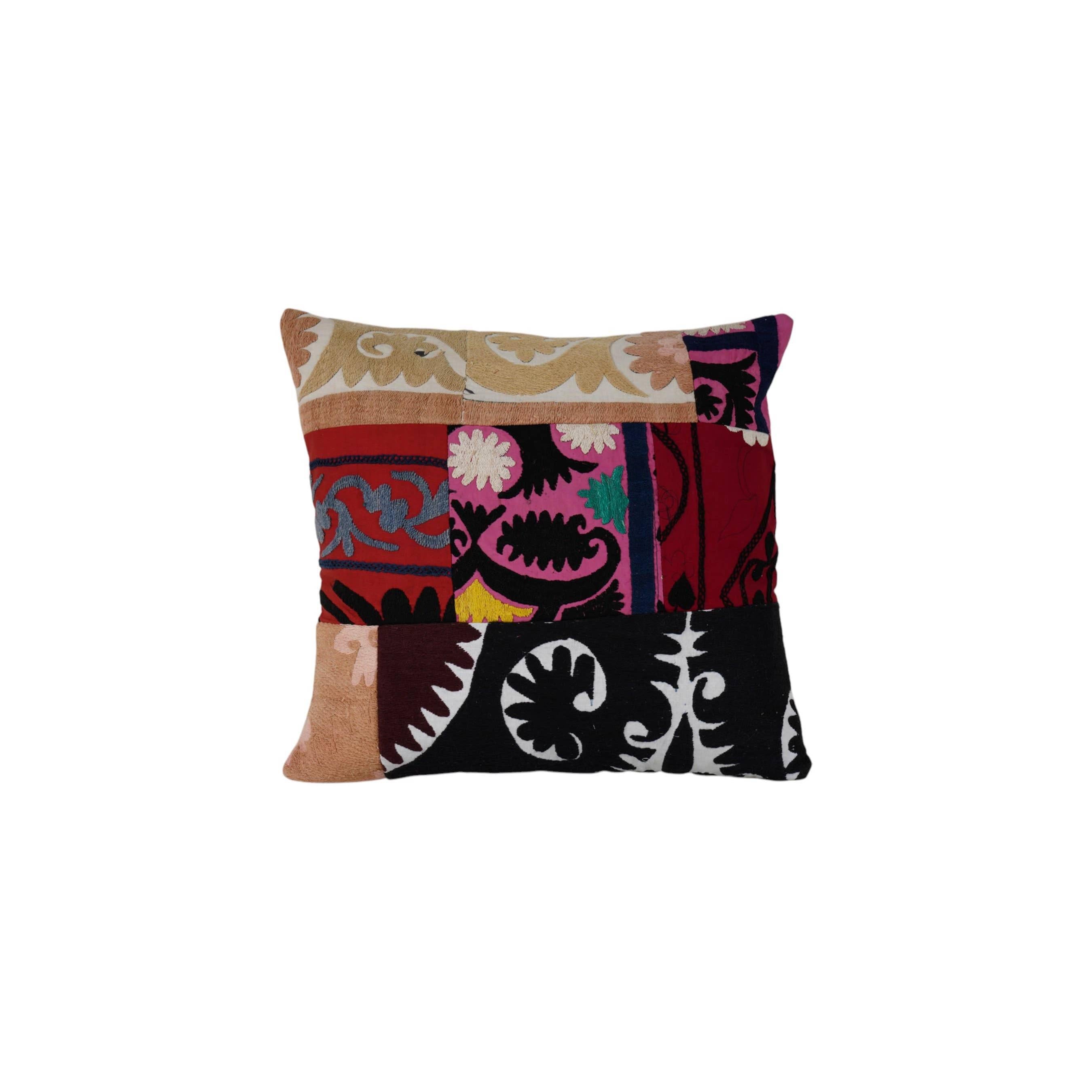 Suzani Patchwork Pillow Cover | 18'' x 19''