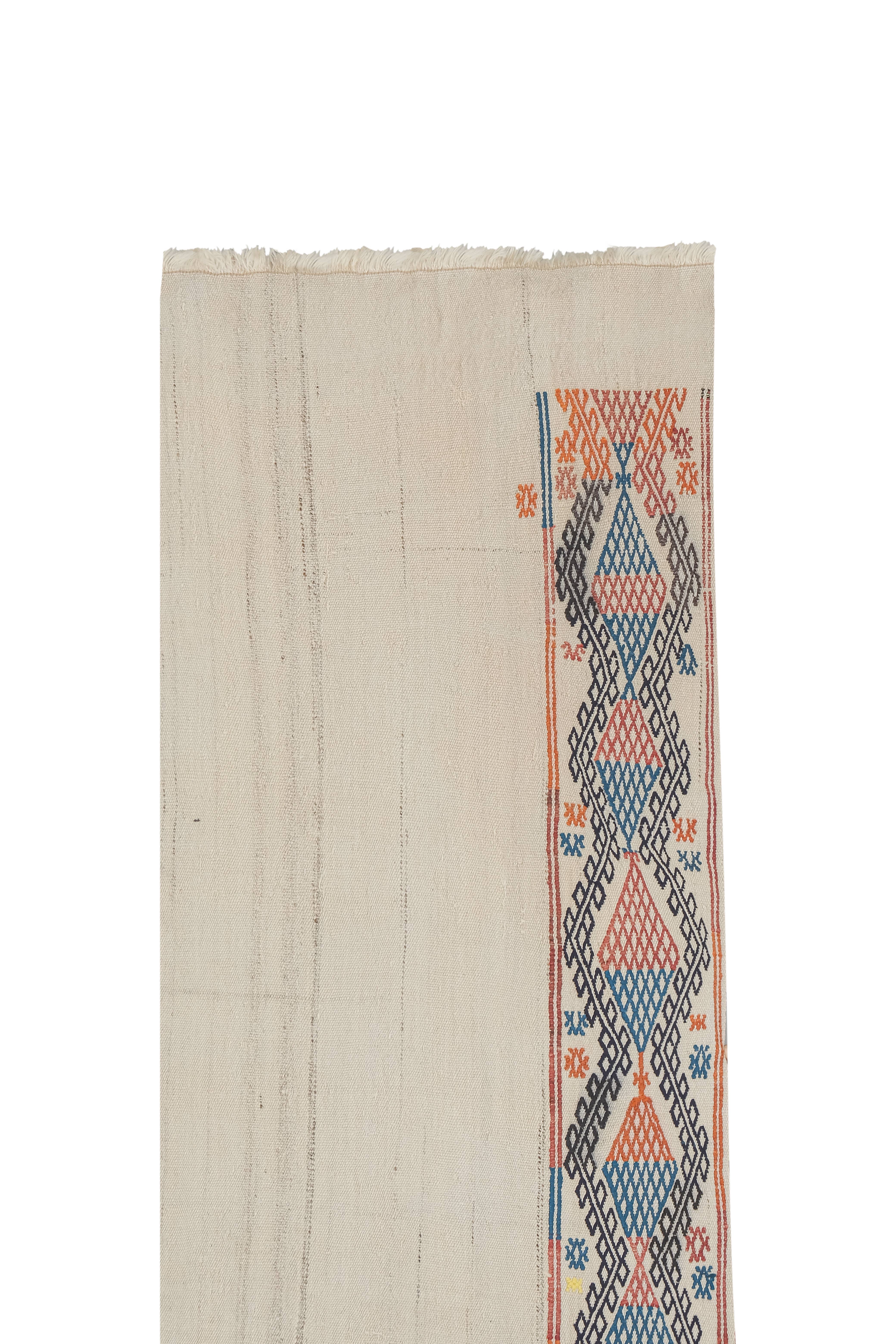 Vintage Turkish Kilim Runner 2'6'' x 16'6''