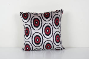 Silk Ikat Velvet Pillow Cover | 18'' x 18''