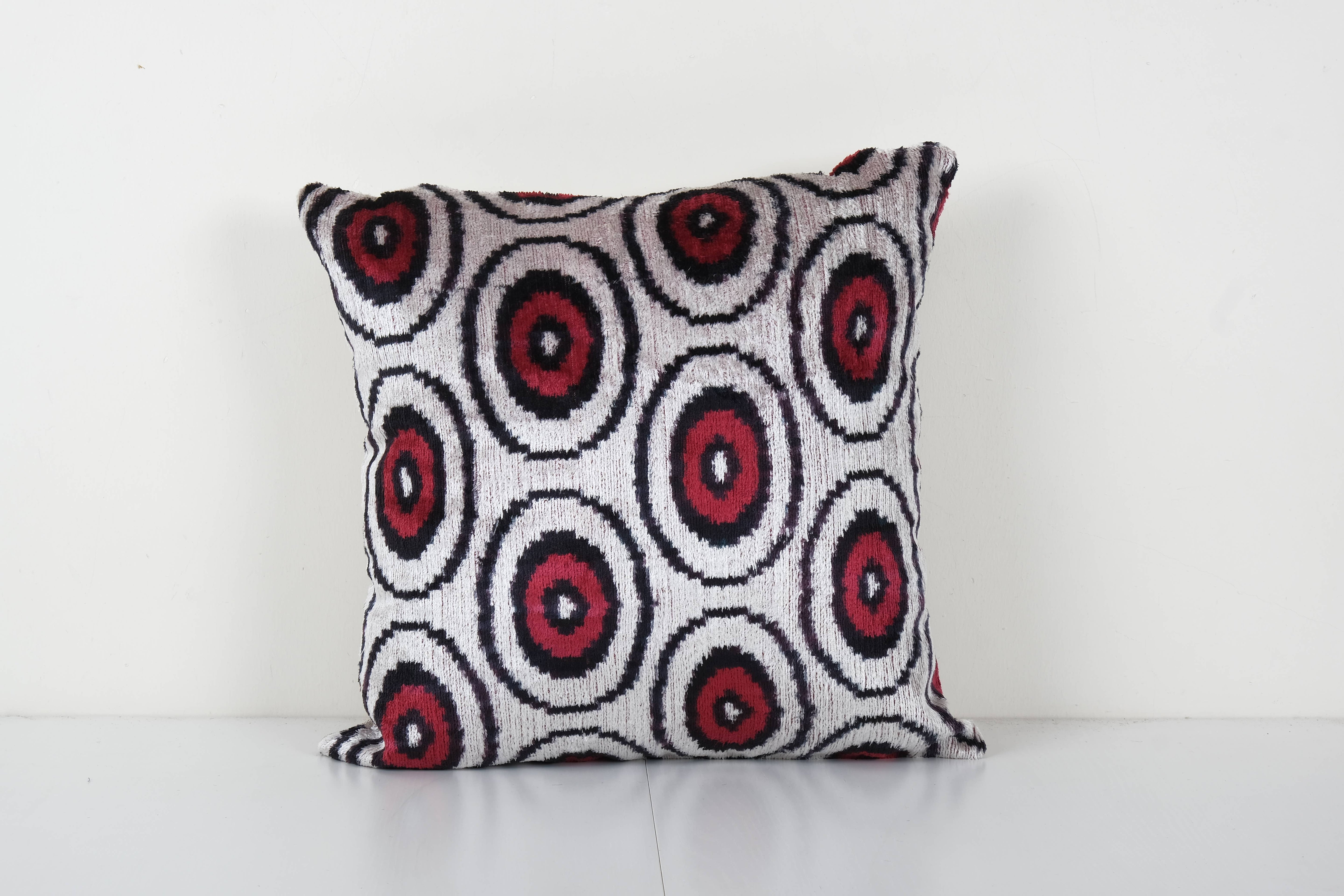 Silk Ikat Velvet Pillow Cover | 18'' x 18''