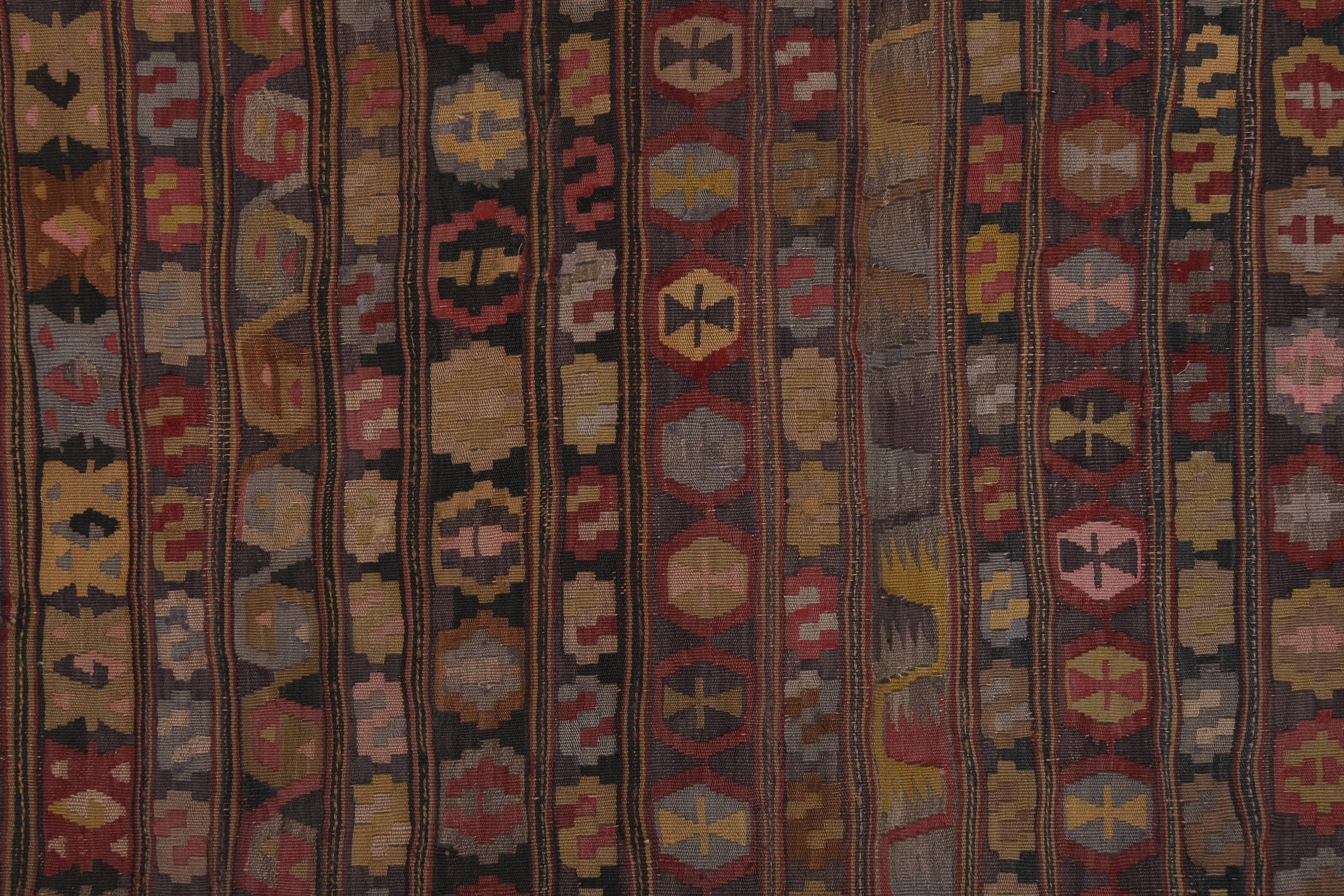 Vintage Turkish Kilim Rug 5'2'' x 7'11''