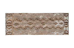 Vintage Turkish Anatolian Kilim Runner 2'10'' x 7'1''