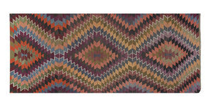 Vintage Turkish Kilim Rug 4'11'' x 11'10''