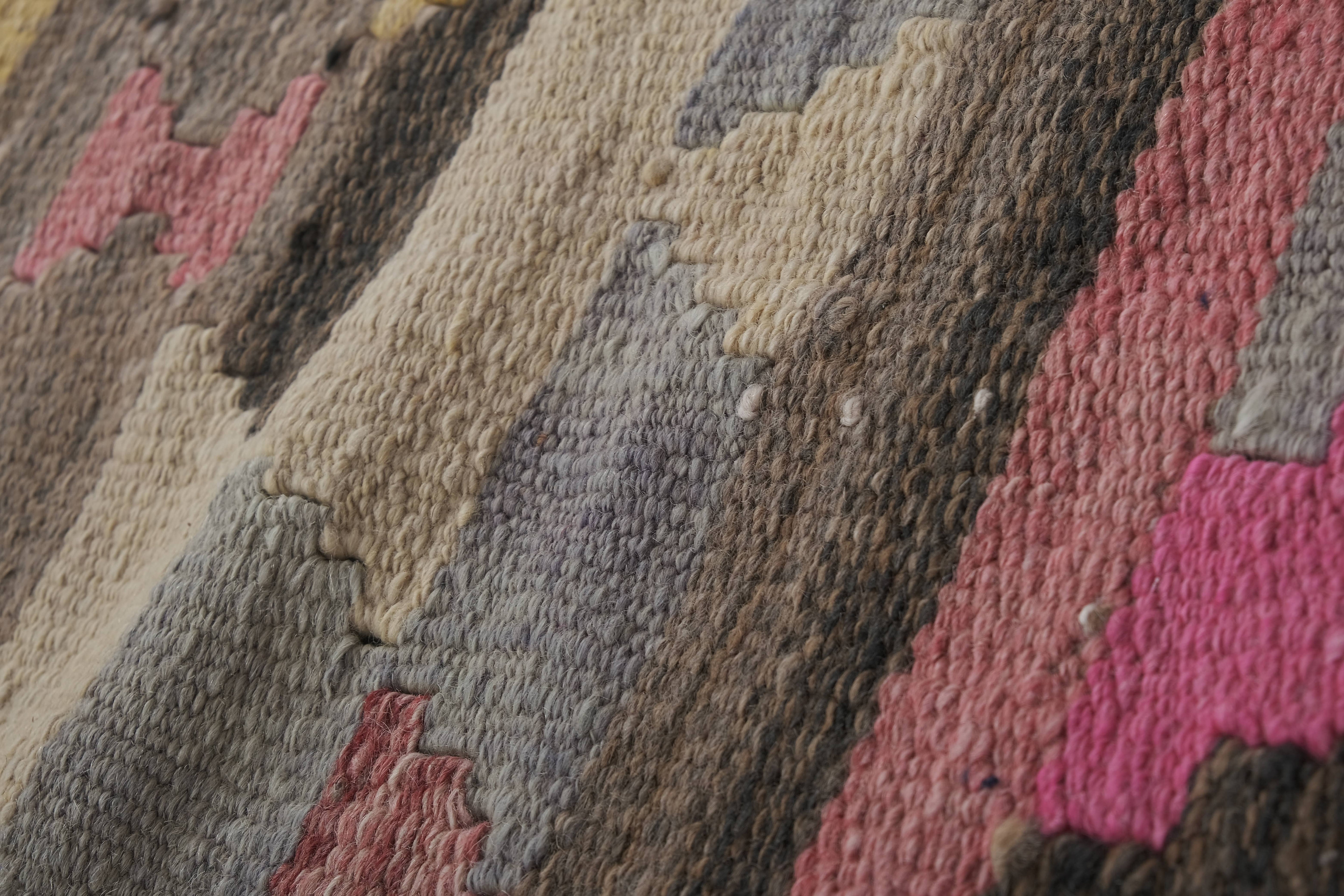 Vintage Turkish Kilim Runner 2'6'' x 20'6''