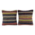 Turkish Kilim Pillow Cover Set of 2 | 24'' x 25'' - front view