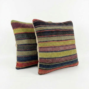 Turkish Kilim Pillow Cover Set of 2 | 24'' x 25'' - right angle