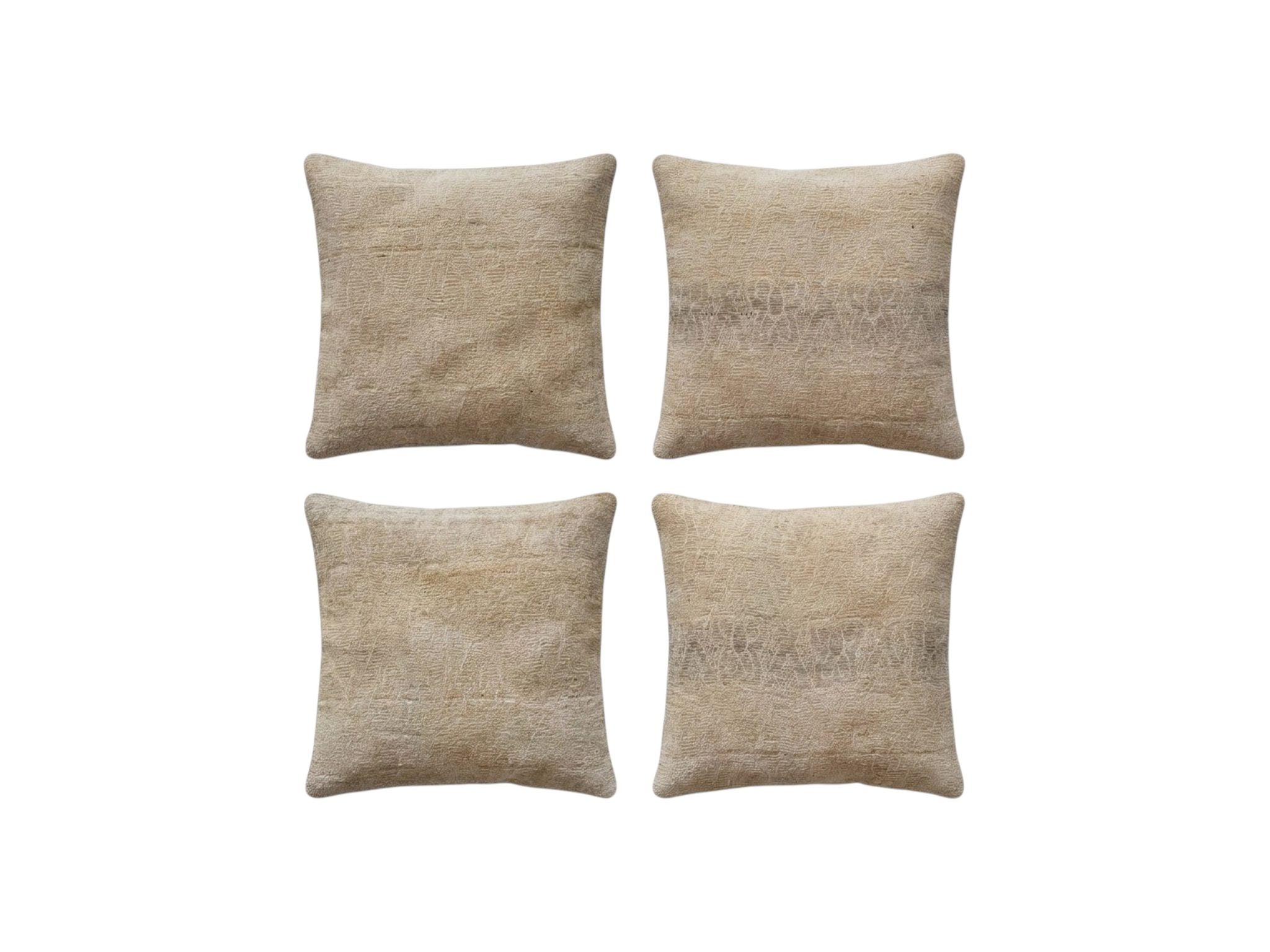 Turkish Kilim Pillow Cover Set of 4 | 24'' x 24'' - front view