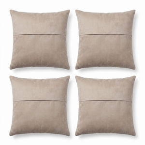 Turkish Kilim Pillow Cover Set of 4 | 24'' x 24'' - back with hidden zipper